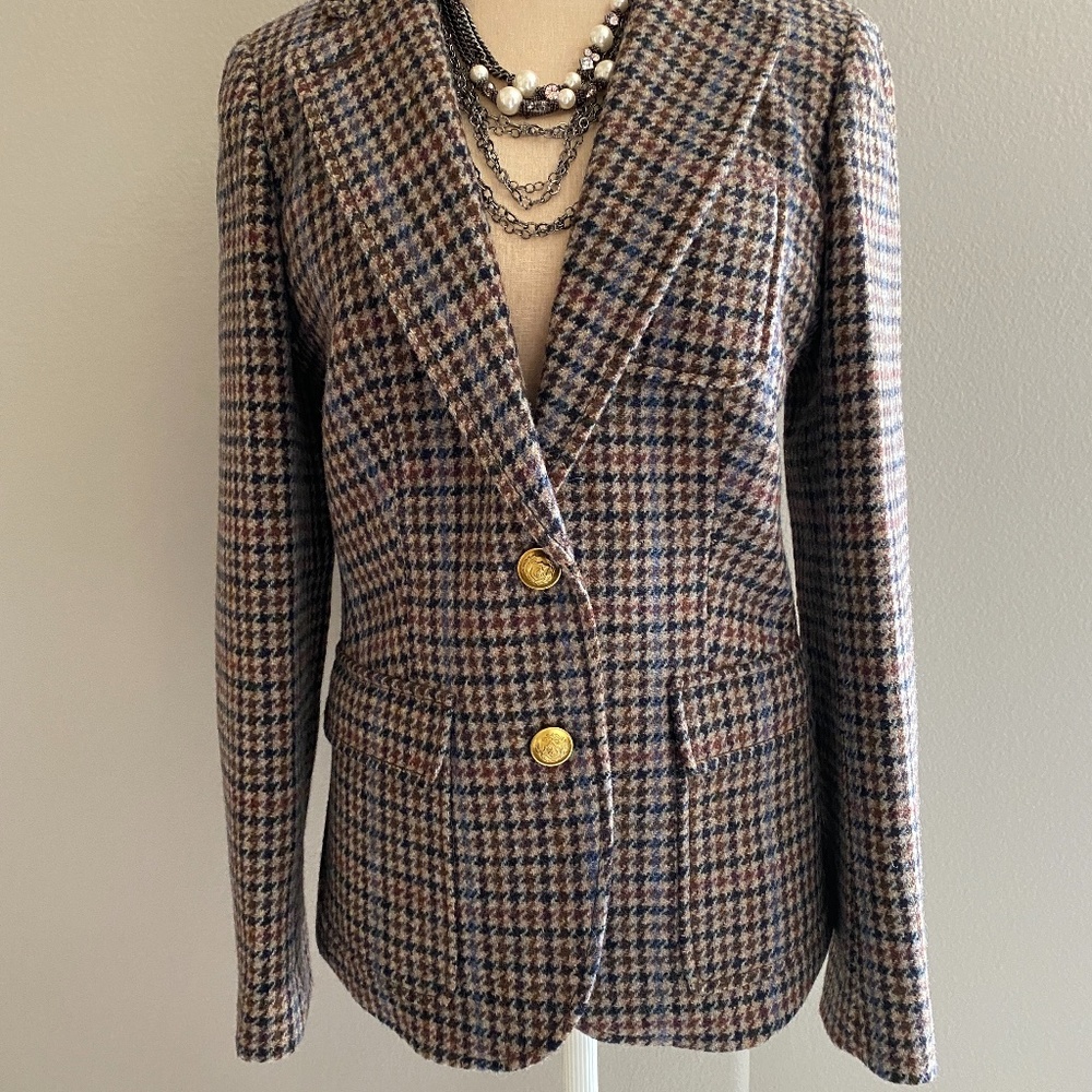 JCrew Rhodes Houndstooth Blazer NWOT